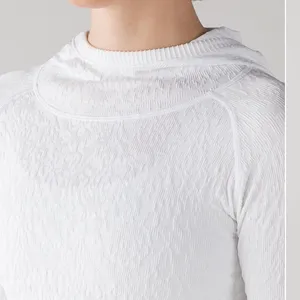Lululemon Rest Less Textured Hooded Top White Womens thumbnail 10