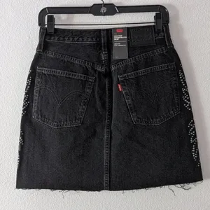 {Levi's} High Rise Deconstructed Button Fly Skirt thumbnail 8