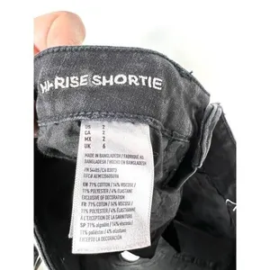 American eagle 360 super stretch hi-rise shortie‎ black shorts women's size 2 thumbnail 5