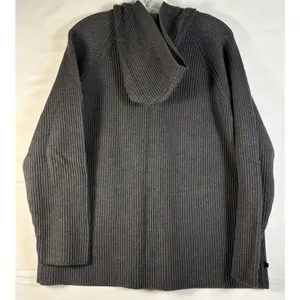 Lauren Ralph Lauren Sweater Womens Gray Hooded Button Front Cardigan‎ Ribbed XL thumbnail 4