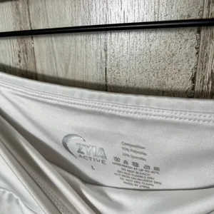 Zyia White Active Tennis‎ Pleated Chill Clubhouse Skort Womens Size Large thumbnail 5