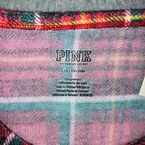 PINK Victoria's‎ Secret Plaid Pajama Set Women Large Top and Pants Christmas thumbnail 13
