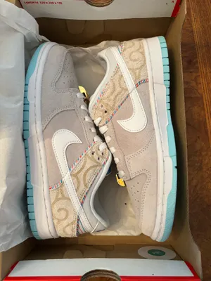 Nike Dunk Low SE 'Barber Shop - Grey' thumbnail 9