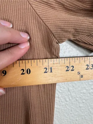 Skims Brown Ribbed PJ Pajamas Top Shirt Womens XS Button Down Casual Cozy Sleep thumbnail 3