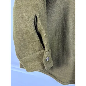 Shirtworks basic womens wool‎ hunter green jacket button down 1X thumbnail 3