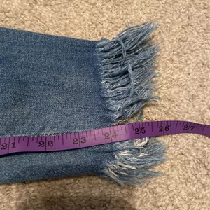 Free People Distressed Skinny Jeans Blue Frayed Fringe Hem Size 27‎ High Rise thumbnail 4