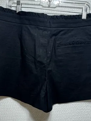 J crew Women's bottom closed Black details Elastic-Waist Shorts 12 thumbnail 2