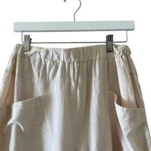 Zanzea Collection Ivory Elastic Waist Pull On Wide Leg Y2K Capri High SZ L #1274 thumbnail 2