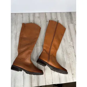 Nordstrom LEA Boots Womens Size 5.5 Tan Riding Knee-High Side Zip Classic thumbnail 2