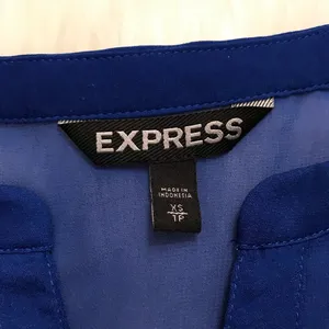 Express sheer blouse royal blue size XS thumbnail 3