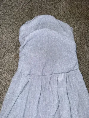 CIDER Drape Neck Smocked Strapless Wide Leg Jumpsuit thumbnail 2