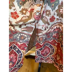 Boho Maxi Dress Long Sleeve Tapestry Floral L whimsi dainty colorful retro beach thumbnail 8