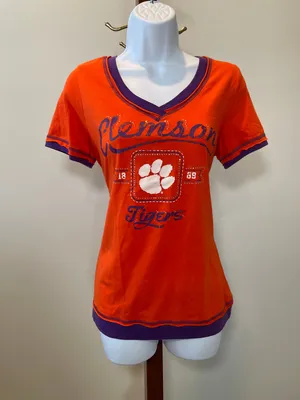 Creative Apparel NCAA Teamwear Clemson Tigers Top Women Size L thumbnail 1