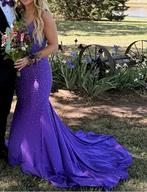 glory prom dress Purple Size 4 thumbnail 1