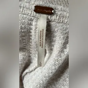 Free People Ivory Textured Knit Top thumbnail 4