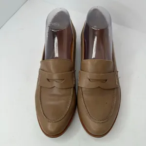 Franco Sarto Women size 9.5 Taupe Leather A Jolette Penny Loafers Flat Classic thumbnail 3