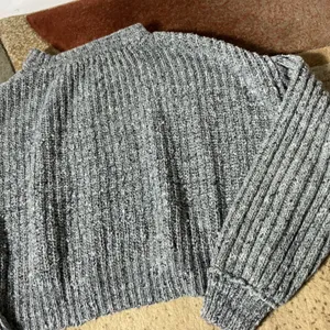 Free People On Your Side Cable Knit Sweater Womens XS Grey Cropped Pullover thumbnail 7