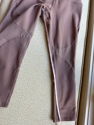 Alo Mauve Cropped Active Leggings with Sheer Panels sz M thumbnail 13