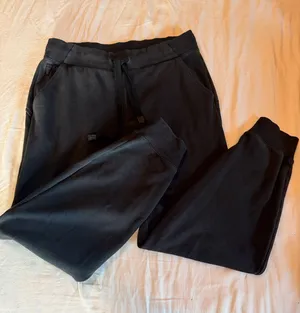 Athleta Double Cozy Karma Jogger Black Fleece Pants Medium Tall M/T thumbnail 1