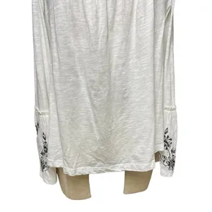 Anthropologie Annie‎ Top Embroidered Off The Shoulder Blouse White Size Large thumbnail 8