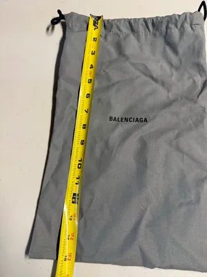 Balenciaga Gray Drawstring Dust Bag with Logo - 15”x9.5” NEW thumbnail 4