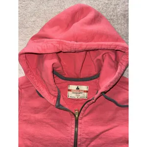 American Giant Women's Hoodie Red Classic Full Zip Up Heavy Made In USA Sz M thumbnail 3
