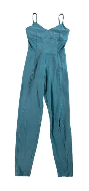 Old Navy Active Teal Fitted Athletic Jumpsuit Catsuit Built In Gym Small Women's thumbnail 1