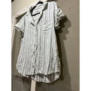 Ugg‎ Striped Short Sleeve Button Down Shirt SZ XL thumbnail 2