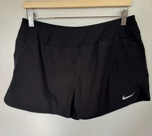Nike Women's Black Athletic Running Shorts with Reflective Swoosh thumbnail 1