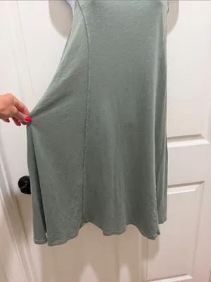 Socialite Sage Green Sleeveless Cowl Neck Lightweight Swing Mini Dress - Medium thumbnail 2