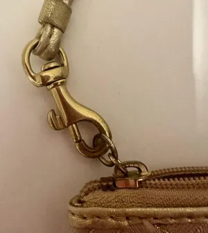 Coach Julia Op Art Signature Gold Light Khaki Beige Canvas Small Print Wristlet thumbnail 4