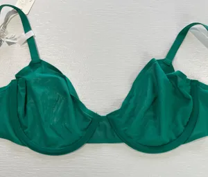 Aerie New SMOOTHEZ Mesh Unlined Underwire Balconette Bra Green Envy Size 36C thumbnail 11