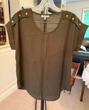 Olive Green Speed Limit MPH Blouse thumbnail 1