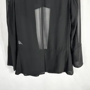 French Connection‎ Size 2 Blazer Jacket Shrug Semi Sheer Black Open Chiffon 1286 thumbnail 4
