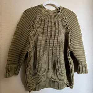 Anthropologie Maeve Mackenzie Chunky‎ Knit Sweater Top Size Small Moss Green thumbnail 3