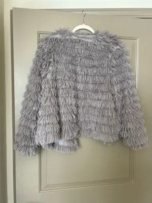 She & Sky Teddy Fuzzy trendy faux fur coat thumbnail 2