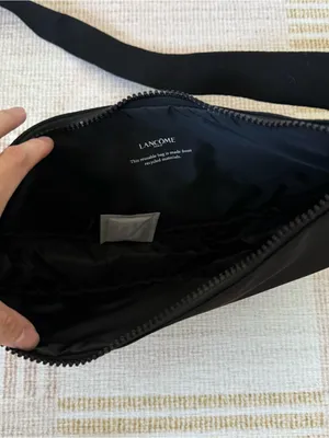 Lancôme Black Waterproof Lightweight Crescent Crossbody Bag NEW thumbnail 3