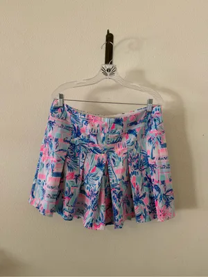Lilly Pulitzer Fraser Skort Shorts in Ravello Blue / Perfect Match thumbnail 9