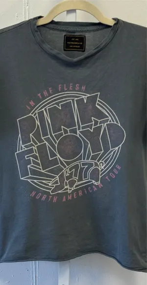Retrobrand Pink Floyd 1977 North American Tour Graphic T-Shirt Faded Black Small thumbnail 1