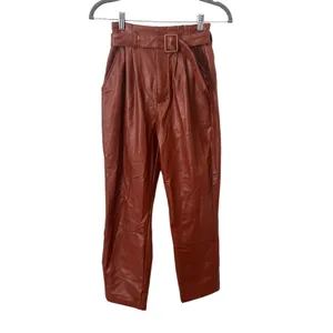 ABERCROMBIE & FITCH Faux Leather Belted Ankle Pant Sz XS‎ thumbnail 2