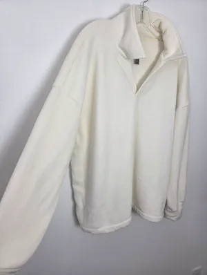 Mondetta Corduroy Fleece Pullover Cream Cozy Ultra Soft Loungewear Oversized XXL thumbnail 2