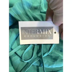 Michelle Mason Teal Midi Asymmetrical hem Silk Dress Size‎ 6 Sundress Wedding thumbnail 4