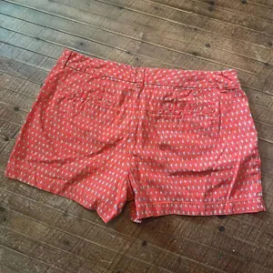 Loft linen blend red & gray leaf preppy chino 12 shorts thumbnail 2