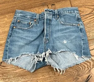 Levi’s 501‎ denim cut off shorts button fly thumbnail 1
