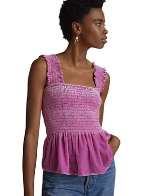 Anthropologie Smocked Velvet Babydoll Tank size M NWOT thumbnail 1