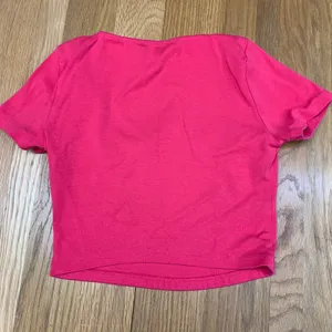 Zara Womens Pink Square Neck Short Sleeve Crop Top Tee‎ T-Shirt Size Large thumbnail 4