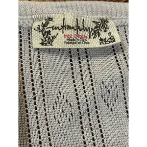 Free People intimately free long gray blue tunic‎ open knit back sz XS thumbnail 3