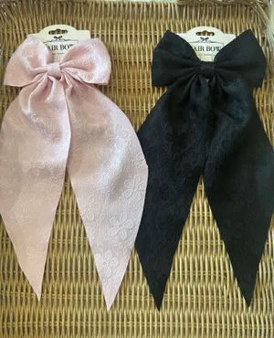 2 Long Hair Bow Clips Multiple thumbnail 1