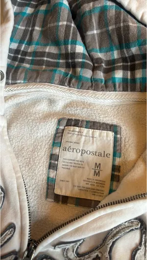 Vintage Aeropostale Zip-Up Jacket Y2K Hoodie Medium thumbnail 2