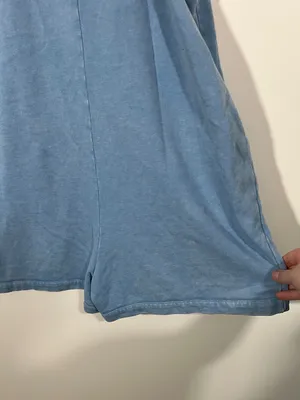 Sincerely Jules Romper Playsuit in Chambray Size Large with Pockets Flowy Boho thumbnail 6